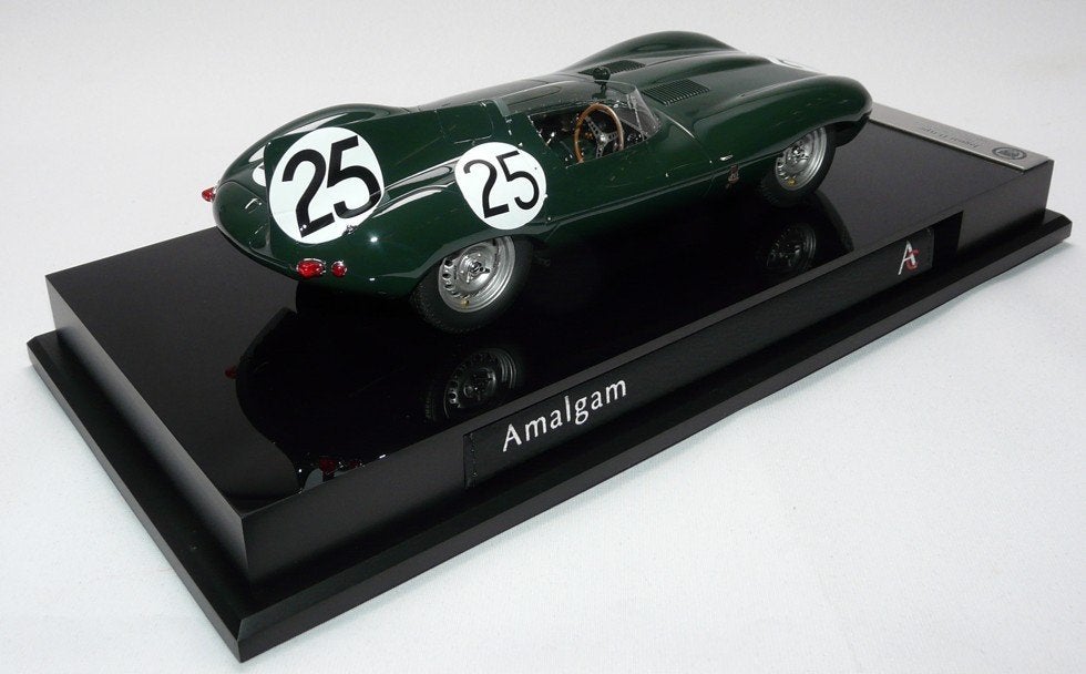 Jaguar D-Type #25 Reims 1956 groen 1:18 van Amalgam, Hobby en Vrije tijd, Modelauto's | 1:18, Ophalen of Verzenden, Nieuw, Auto