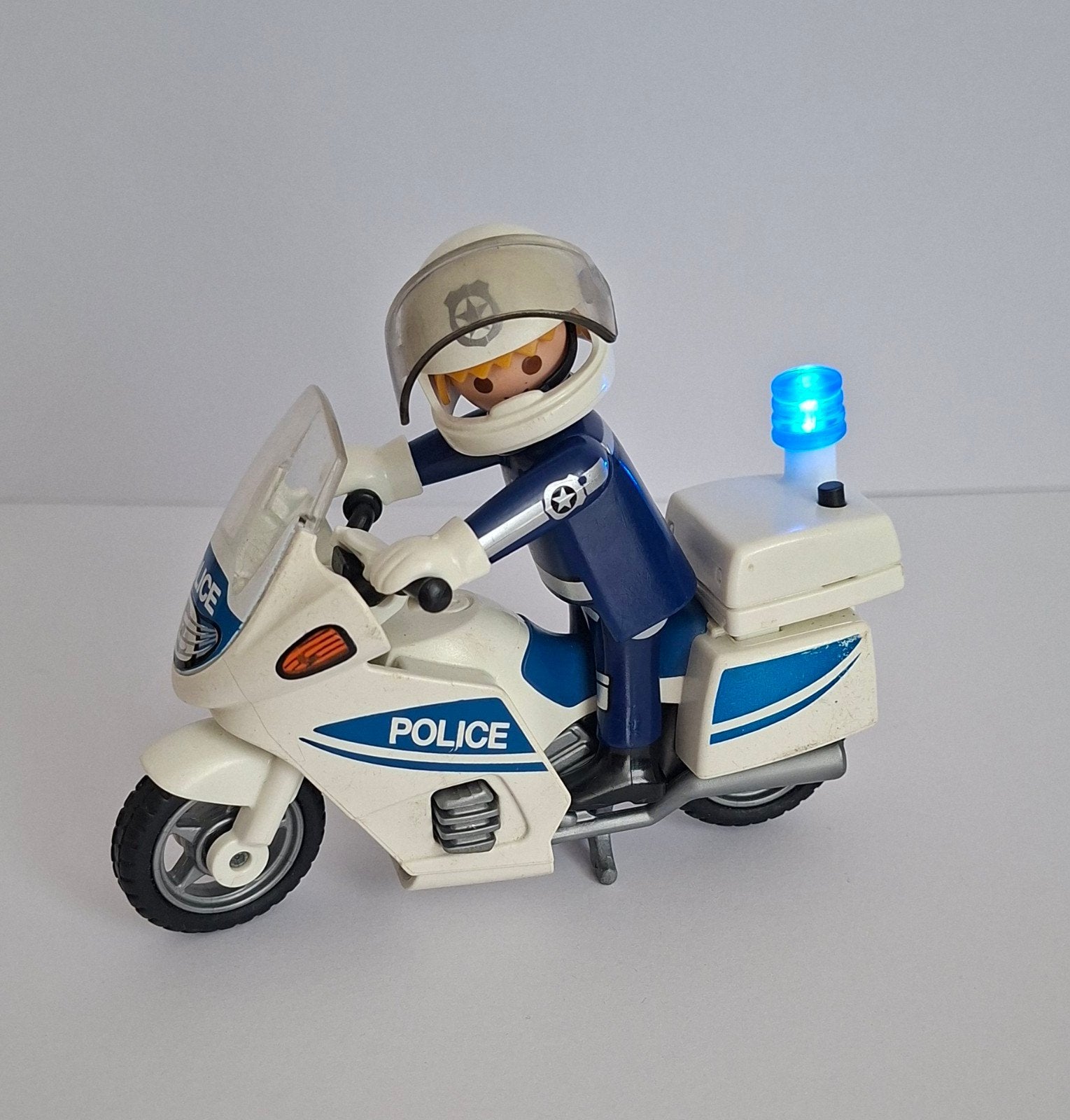 Politiemotor met zwaailicht (5185), Ophalen of Verzenden, Gebruikt, Complete set