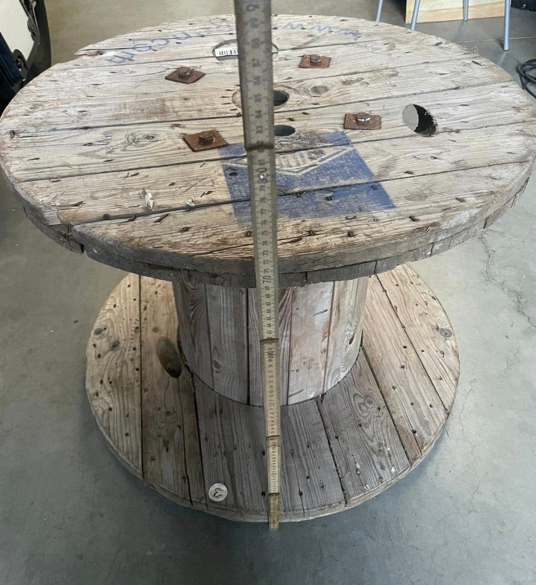 Grote houten kabelhaspel - Ideaal voor decoratie of tafel, Ophalen, Gebruikt
