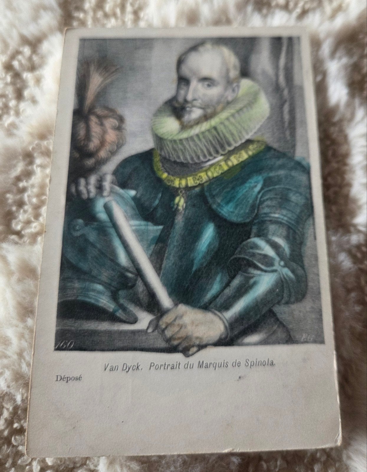 Oude Postkaart: Portret van de Markies de Spinola (Van Dyck), Verzenden, Voor 1920, Ongelopen, Politiek en Historie