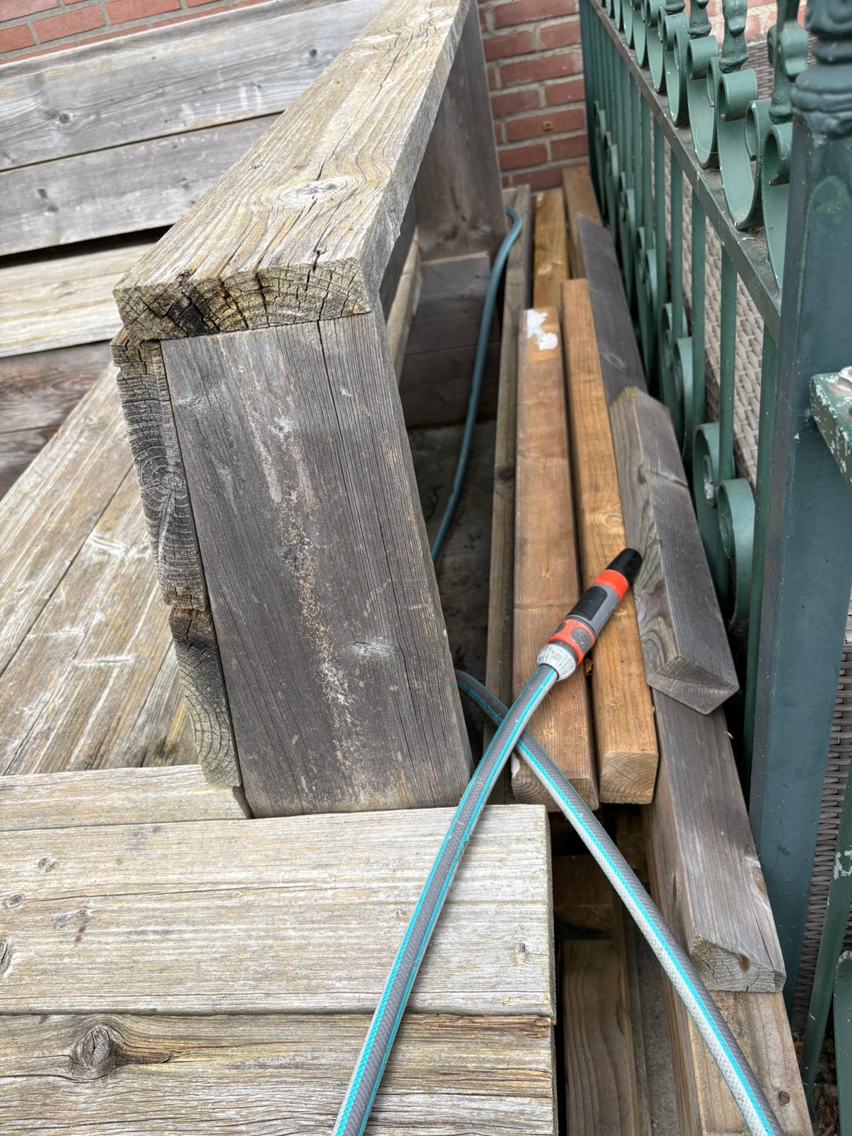 Hout/ balken/ steigerhout, Doe-het-zelf en Verbouw, Ophalen, 25 tot 50 mm, Zo goed als nieuw, 200 tot 250 cm