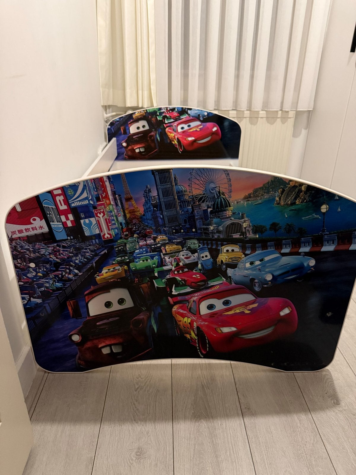 Cars kinderbed 160x80 cm met lattenbodem en matras, Kinderen en Baby's, Ophalen, Gebruikt, 70 tot 85 cm, Lattenbodem