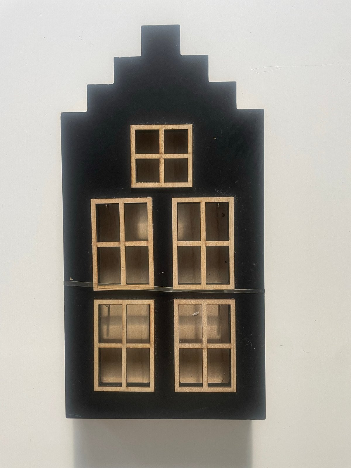 Sleutelkast Holland Grachtenpand Nieuw! 38 cm hoog!, Ophalen of Verzenden, Nieuw, Zwart, Hout
