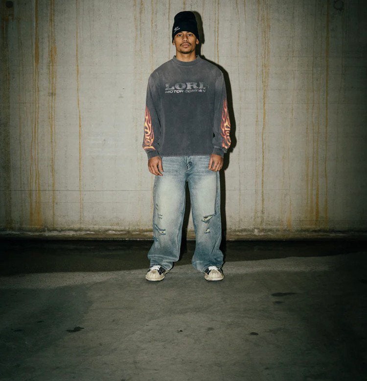 Lord Culture Flame Longsleeve. Vintage Grey, maat XL. Nieuw!, Ophalen, Lord Culture, Grijs, Maat 56/58 (XL)