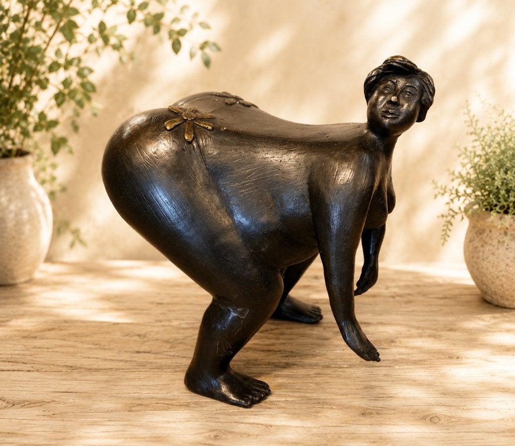 DIKKE DAMES / BRONZEN BEELDEN / 2 modellen, Antiek en Kunst, Ophalen of Verzenden, Brons, Beeld