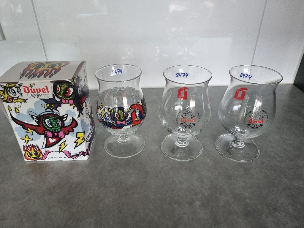 Duvel  bierglas glazen, Ophalen of Verzenden, Zo goed als nieuw, Bierglas