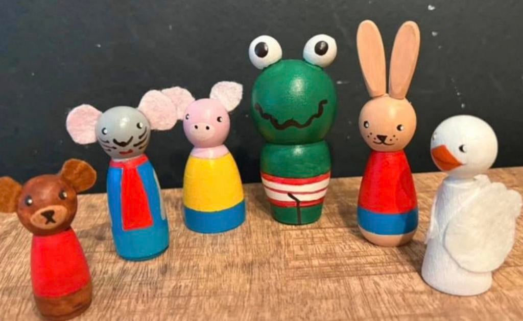 Peg dolls set kikker & vriendjes, Ophalen of Verzenden, Nieuw