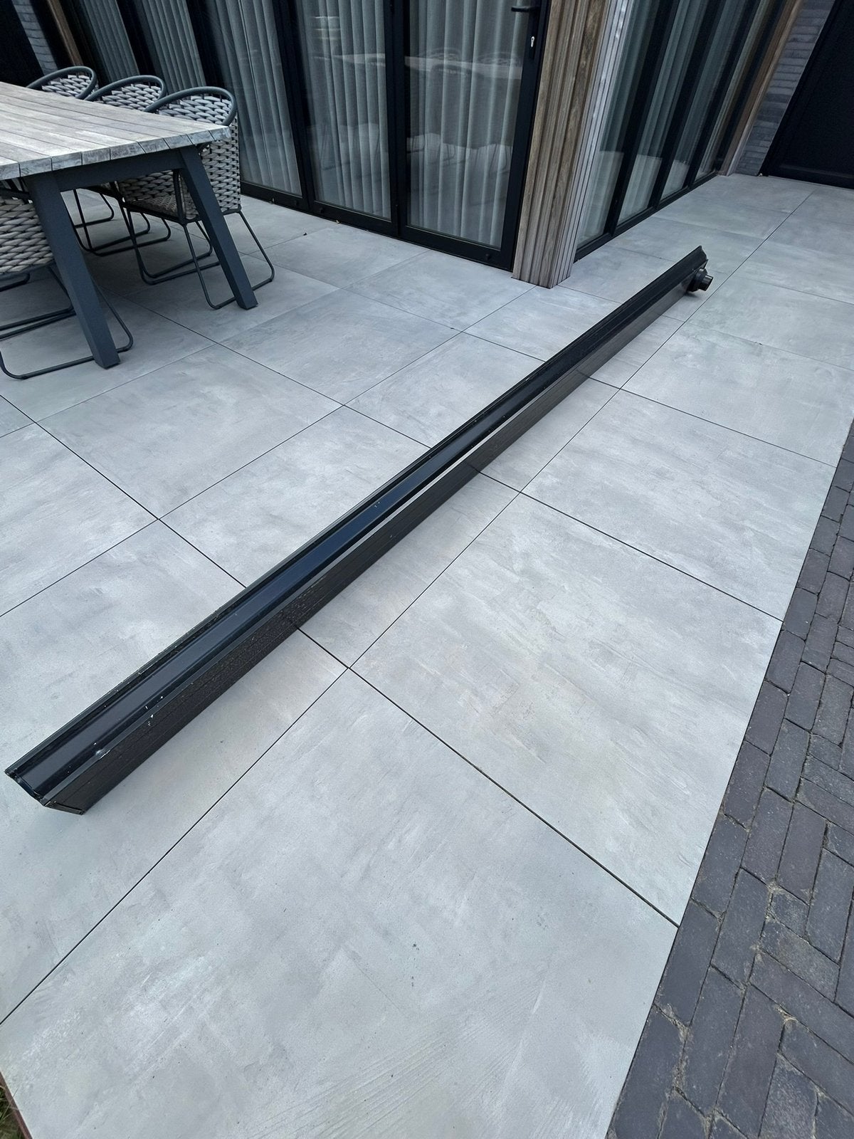 Dakgoot zink zwart lxbxh 385x20x10cm, Ophalen, 2 tot 4 meter, Zo goed als nieuw, Zink