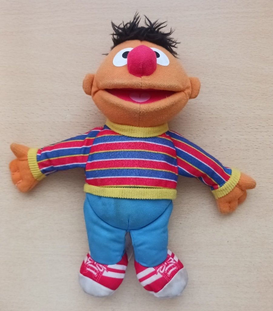 Ernie knuffels Vintage, Ophalen of Verzenden, Gebruikt, Tv, Actiefiguur of Pop