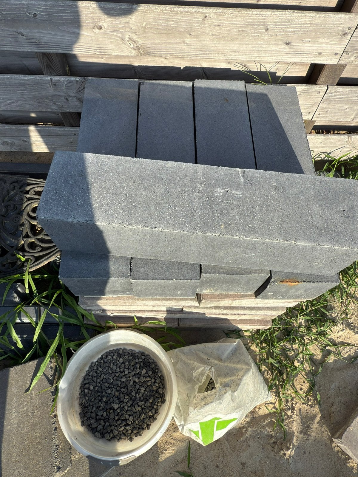 Stapelblokken 15x50x60 8 stuks, Tuin en Terras, Ophalen, Overige typen, Zo goed als nieuw, Minder dan 5 m²