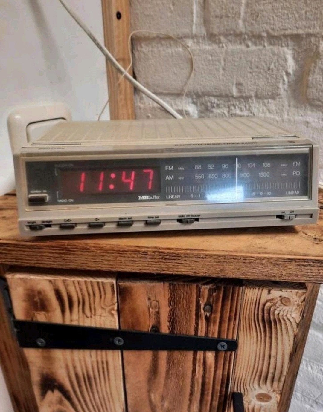Vintage retro Philips  wekkerradio  wekker radio 1985 ?, Ophalen of Verzenden