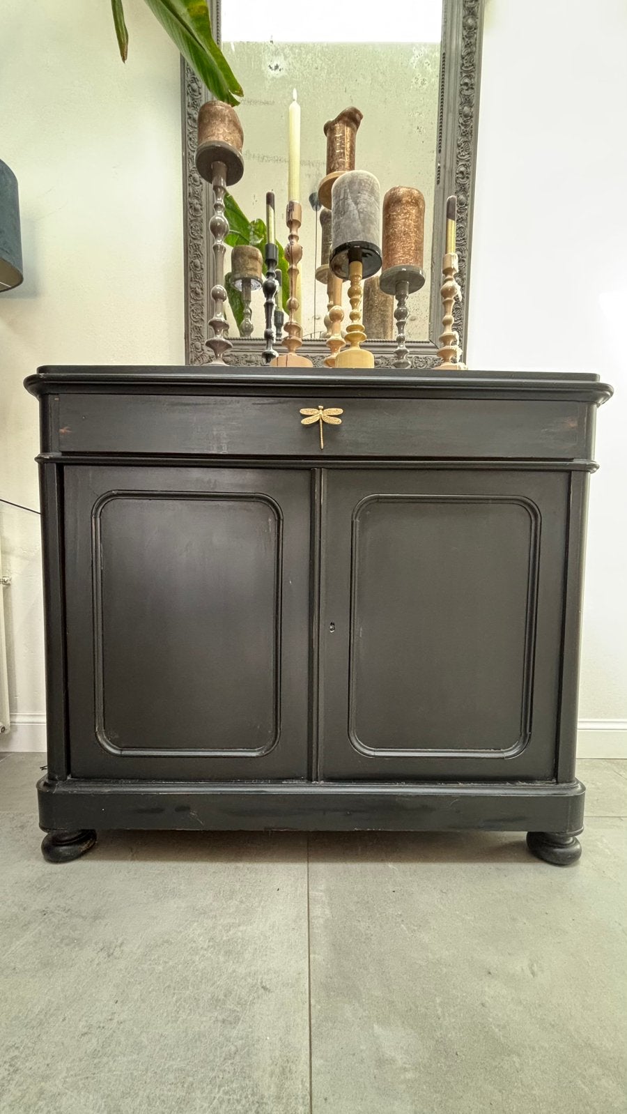 Biedermeier penant kast zwart commode, Ophalen, Zo goed als nieuw, 25 tot 50 cm, 50 tot 100 cm
