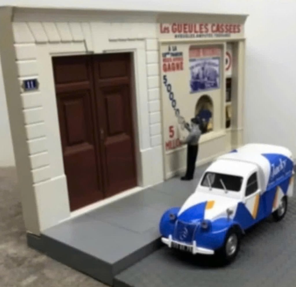 Citroen 2CV reclame schilder diorama 1/43 serie Utilitaires, Verzenden, Nieuw, Auto, Overige merken