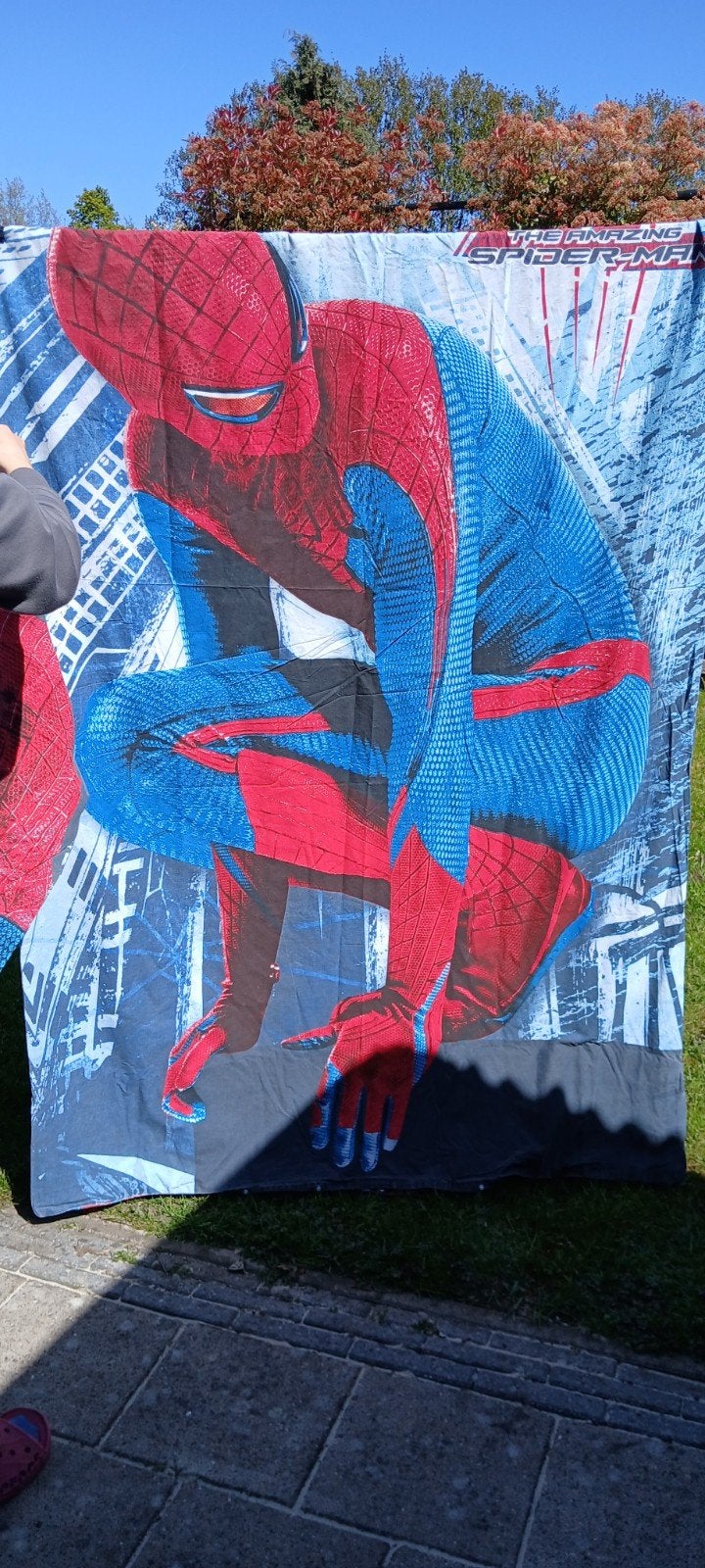 katoen 1 persoons spider-man dekbedovertrek spiderman, Gebruikt, Jongetje of Meisje, Ophalen of Verzenden, Ademend