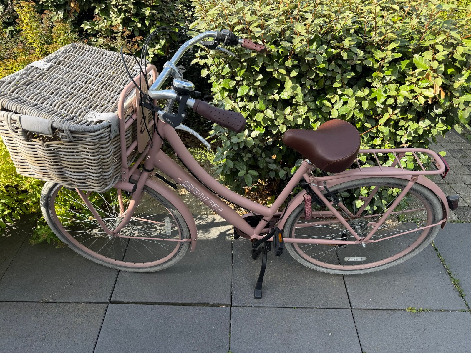Spirit damesfiets Roze met Mand, Overige merken, 53 tot 56 cm, Velgrem, Versnellingen