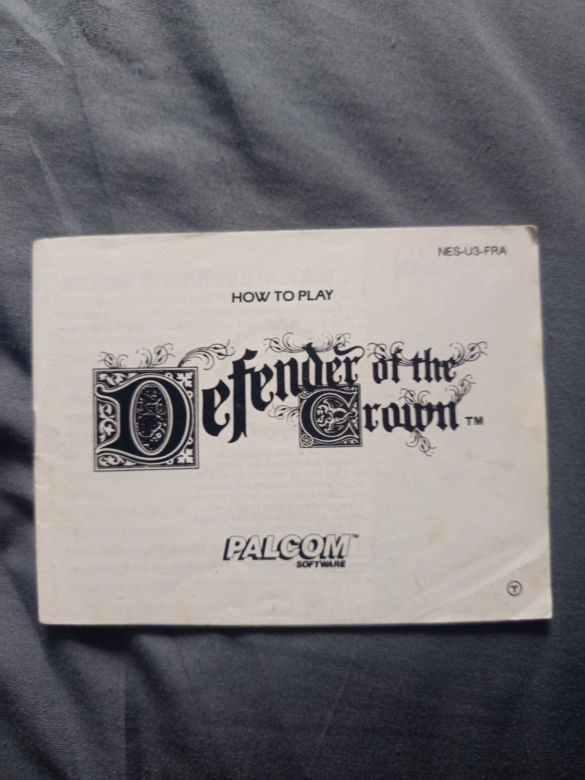 Defender of the Crown nes handleiding, Spelcomputers en Games, Games | Nintendo NES, Avontuur en Actie, Gebruikt, Verzenden, 1 speler