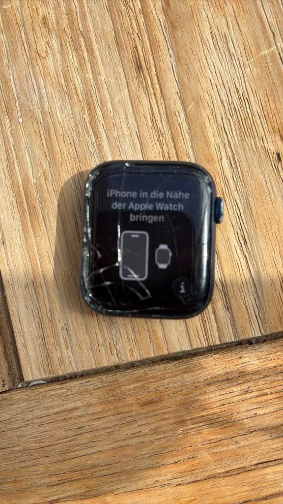 Apple Watch Series 6 44 mm  blue- Beschadigd, Sieraden, Tassen en Uiterlijk, Smartwatches, Gebruikt, Hartslag, Zwart, IOS