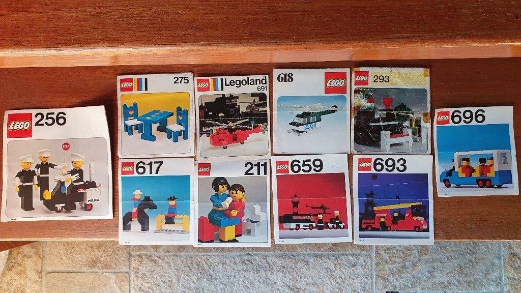Vintage/retro jaren 50/60/70 lego met 10 voorbeelden uit die, Ophalen of Verzenden, Zo goed als nieuw, Losse stenen, Lego