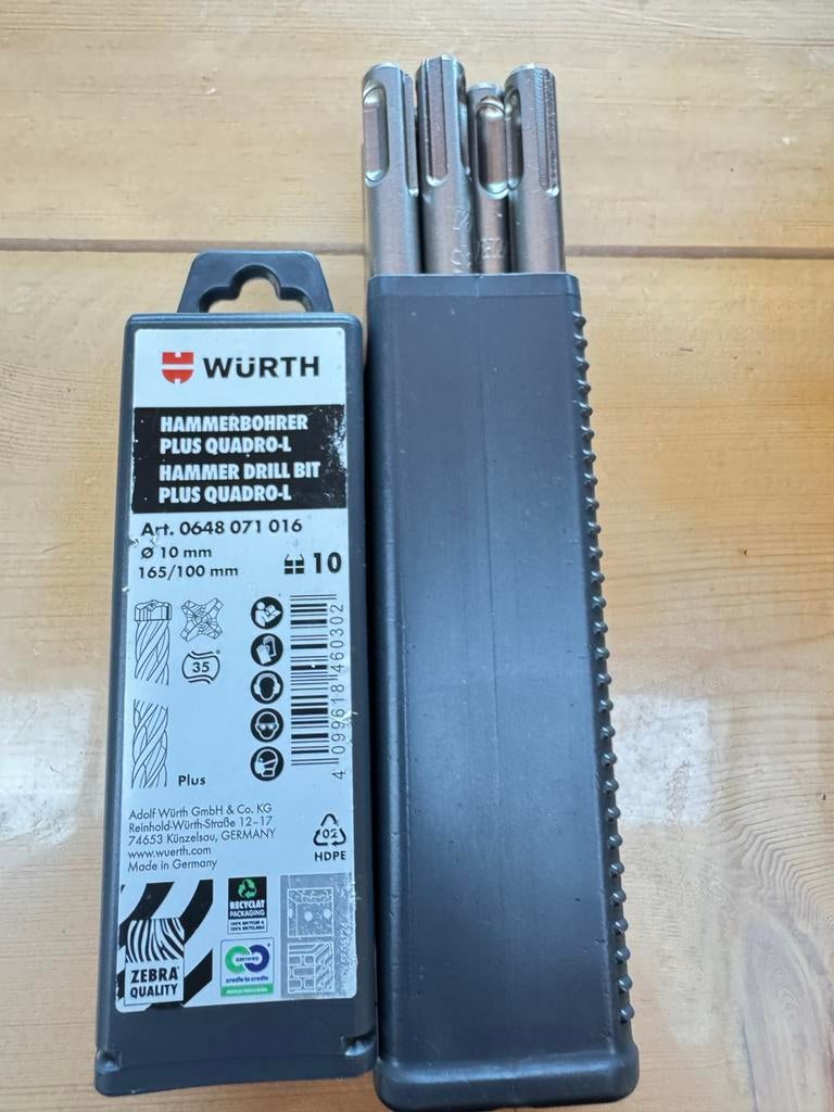 Wurth Hammerboor Plus Quadro-L 10mm Boorhamer Boren, Ophalen of Verzenden, Nieuw, Boor- en/of Breekhamer