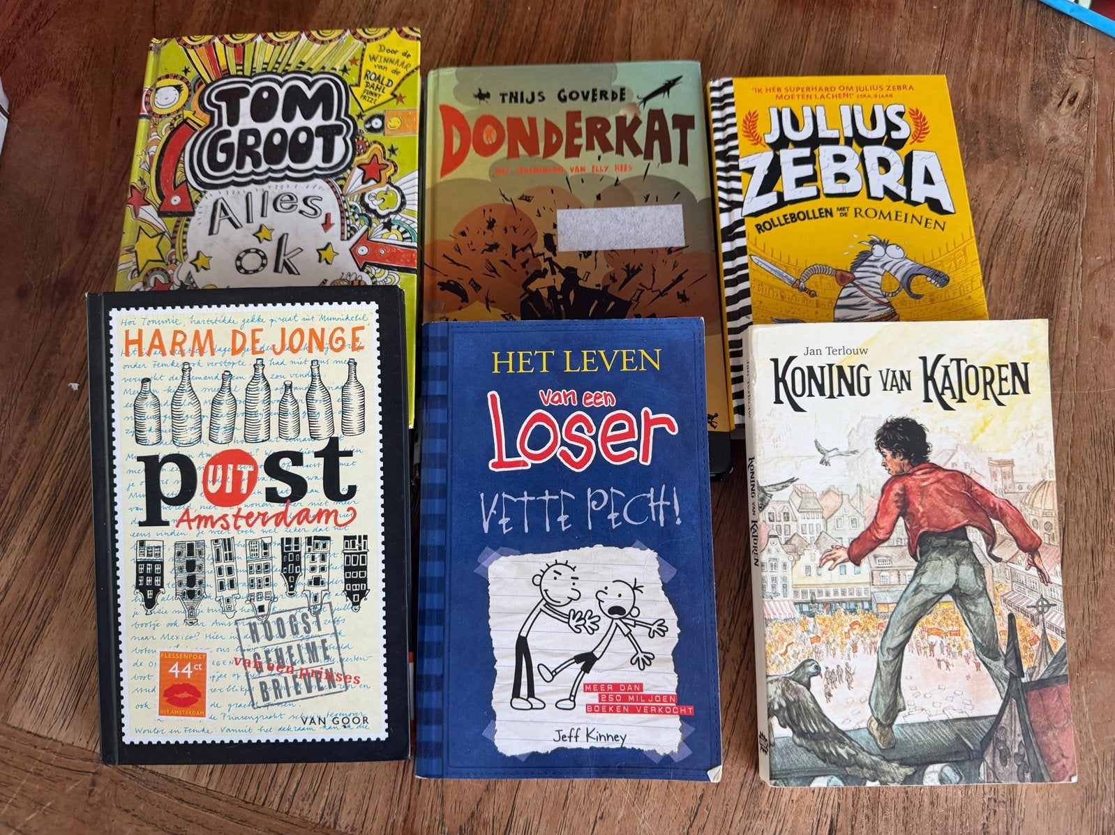Kinderboekenpakket: Julius Zebra, Tom Groot, Het Leven van e, Ophalen of Verzenden, Gelezen, Fictie algemeen