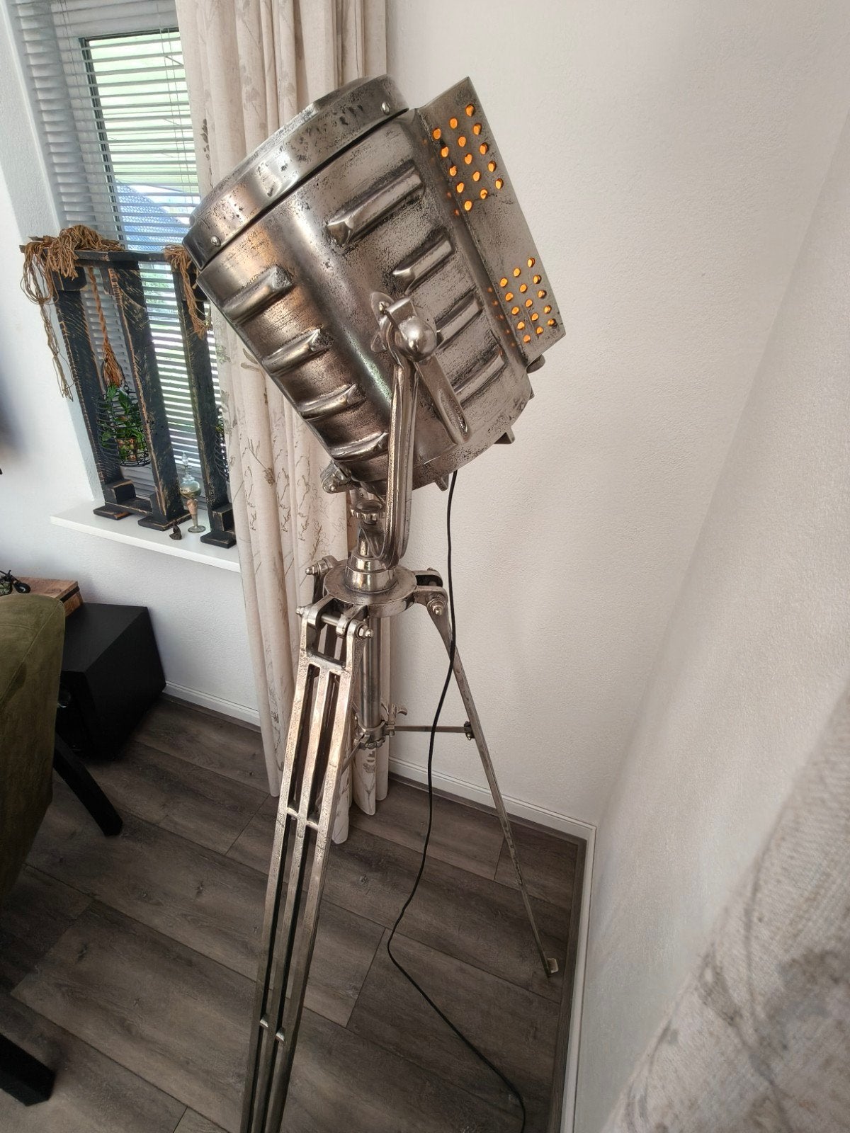 industriële staande lamp 165, Ophalen, E27 (groot), Zo goed als nieuw, Metaal