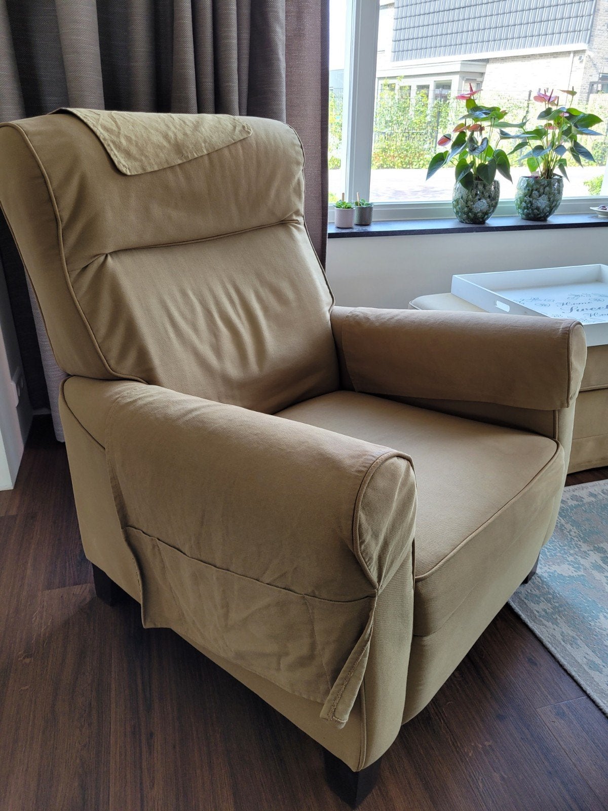 IKEA Ektorp Muren fauteuil/relaxfauteuil - beige, Huis en Inrichting, Ophalen, Gebruikt, Modern, Comfort, 75 tot 100 cm