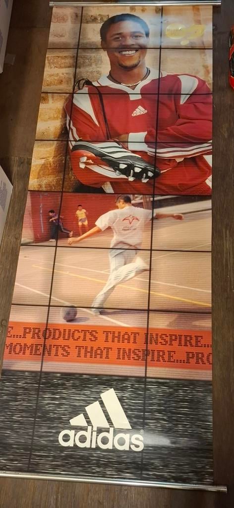 Unieke Vintage Adidas Predator Poster – Patrick Kluivert – 1, Verzamelen, Rechthoekig Staand, Deurposter of groter, Ophalen of Verzenden