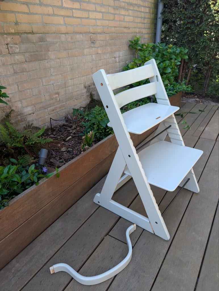 Stokke Tripp Trapp kinderstoel kiezelgroen (oud model), Ophalen, Gebruikt, Meegroeistoel