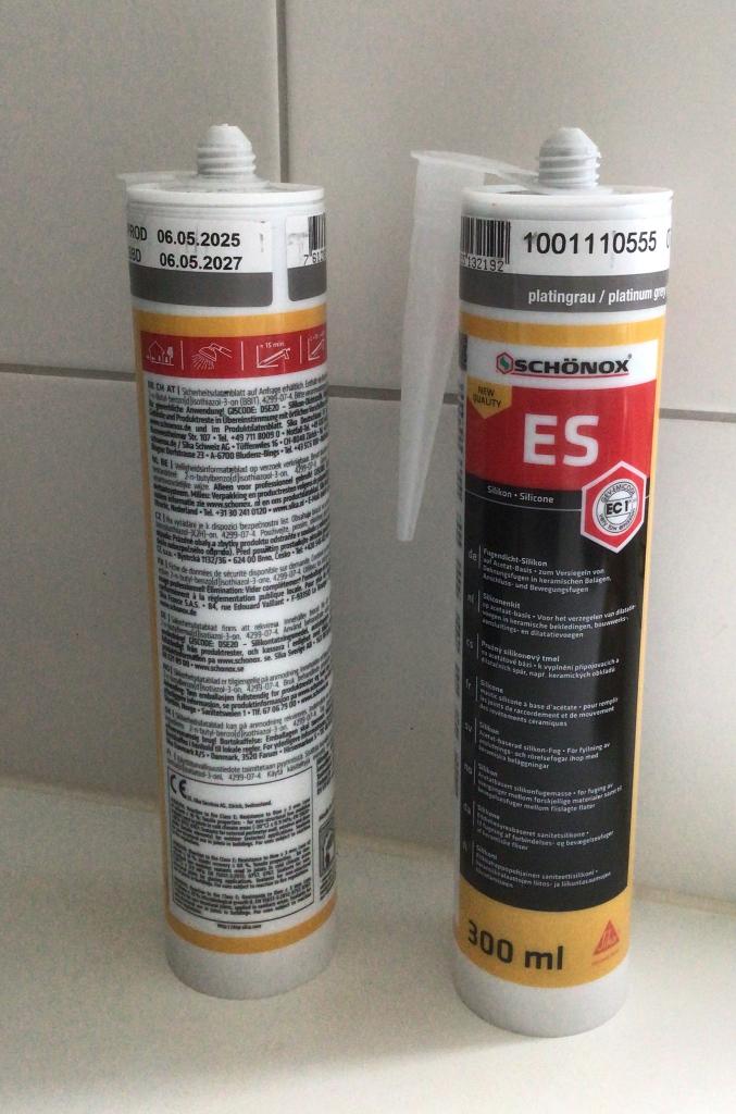 Schonox ES siliconen kit - platina grijs -  2 stuks, Ophalen of Verzenden, Nieuw, Overige typen