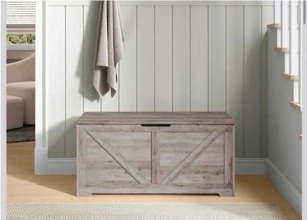 Houten Opbergbankje / Kist - Rustieke Stijl Nieuw in doos, Ophalen of Verzenden, Nieuw, Overige houtsoorten, 50 tot 100 cm