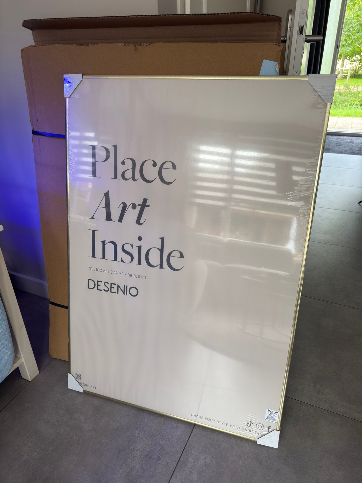 Gouden fotolijst, Huis en Inrichting, Ophalen, Overige materialen, Nieuw, Posterlijst