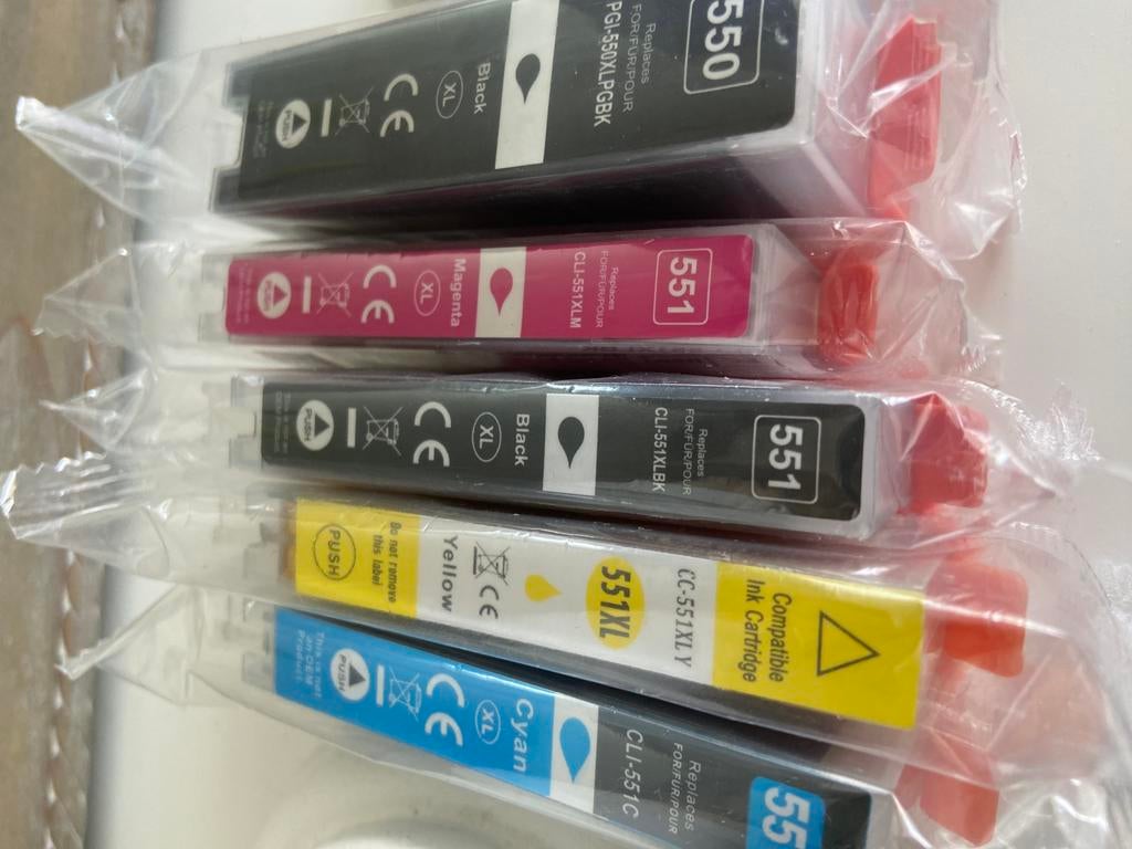 15 cartridges voor Canon Pixma  CLI-551XL, Ophalen of Verzenden, Nieuw