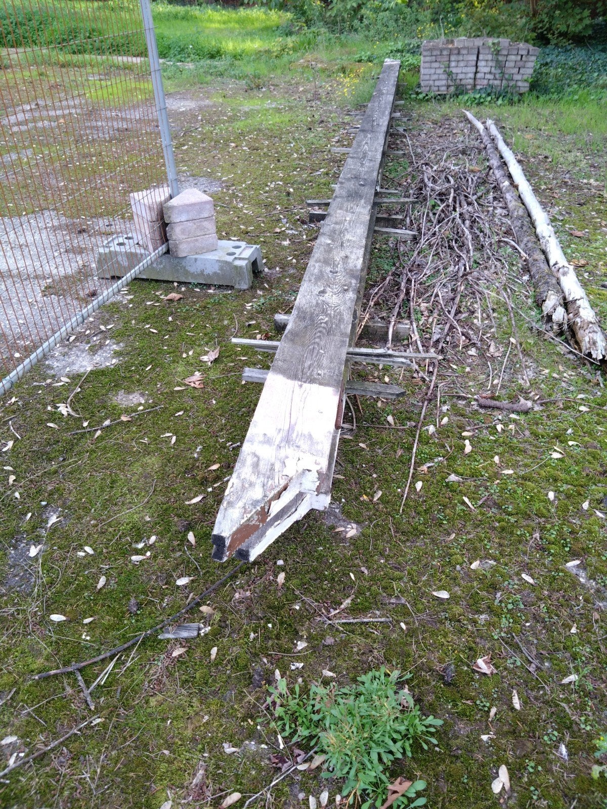 Vuren balken 8 meter, Doe-het-zelf en Verbouw, Ophalen, Gebruikt, Balk, Overige houtsoorten