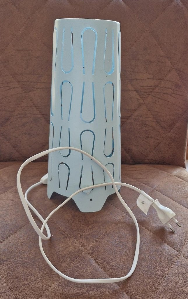 Ikea - metalen retro tafellamp - turquoise - H30cm, Verzenden, Zo goed als nieuw, Metaal