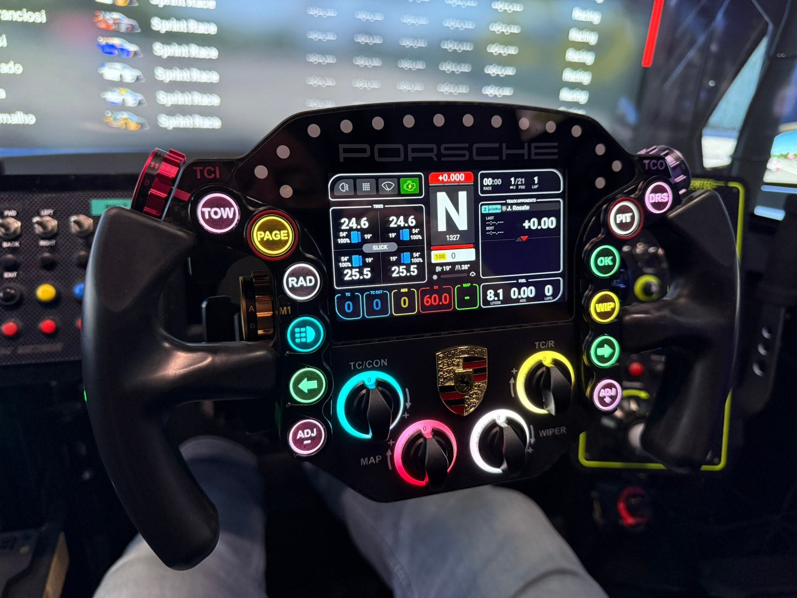 GRID Porsche 911 RSR Sim Racing Steering Wheel Simlab, Ophalen of Verzenden, Zo goed als nieuw, Sim-Lab