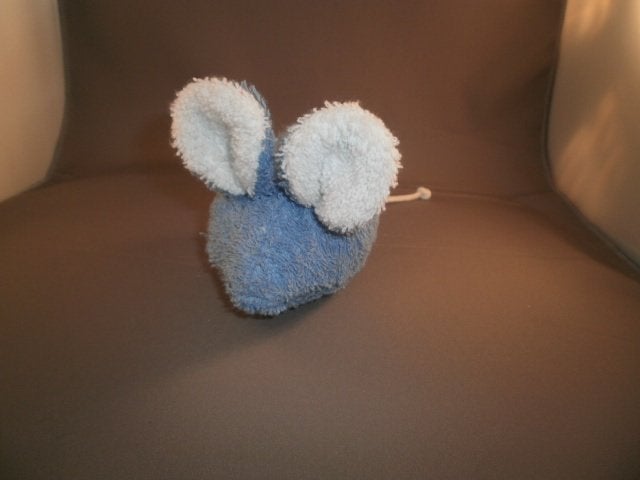 Muis kinderland vossen blauw/wit badstof staart van wit Touw, Kinderen en Baby's, Speelgoed | Knuffels en Pluche, Muis, Blauw