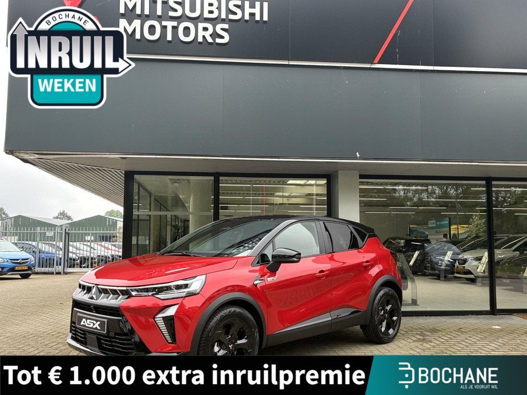 Mitsubishi ASX 1.8 HEV AT Black Edition NIEUW UIT VOORRAAD L, Auto's, Mitsubishi, Bedrijf, Te koop, ASX, ABS, Achteruitrijcamera