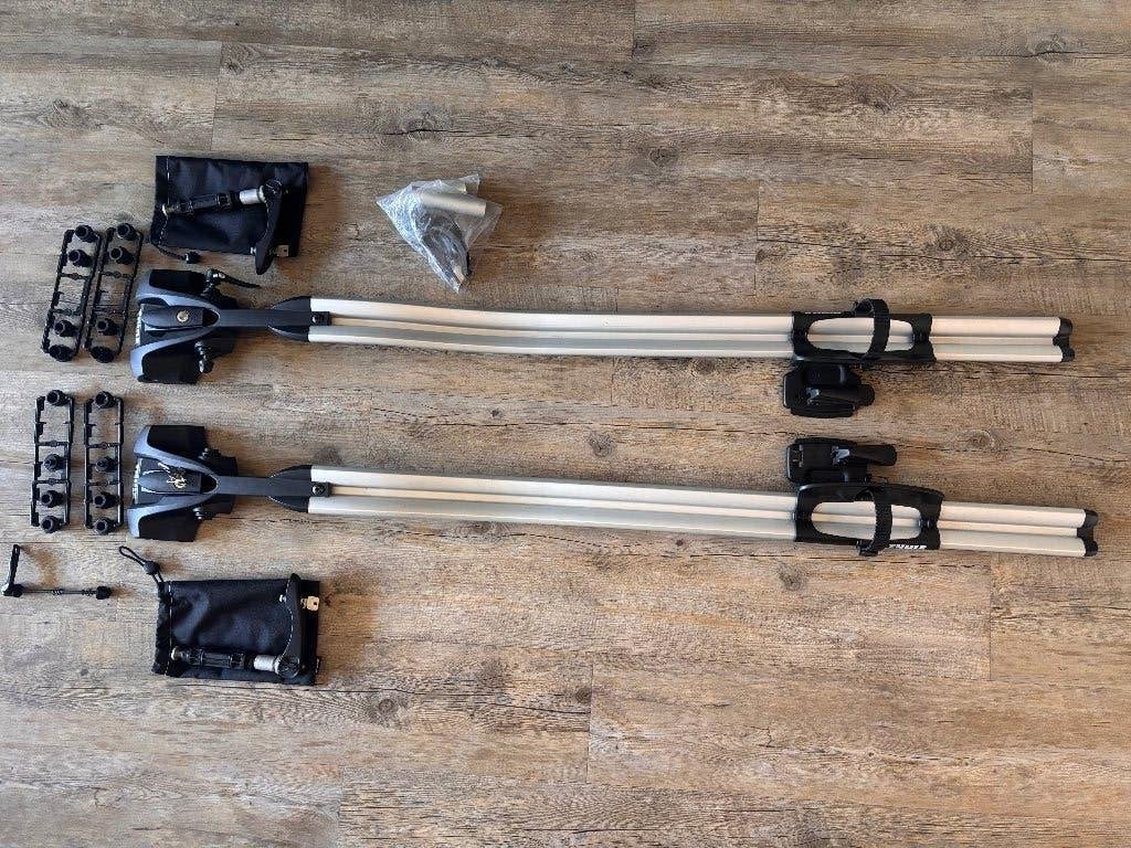 Thule dak fietsendragers voor steekassen, Auto diversen, Fietsendragers, Ophalen, Gebruikt, Brede banden, Dakdrager
