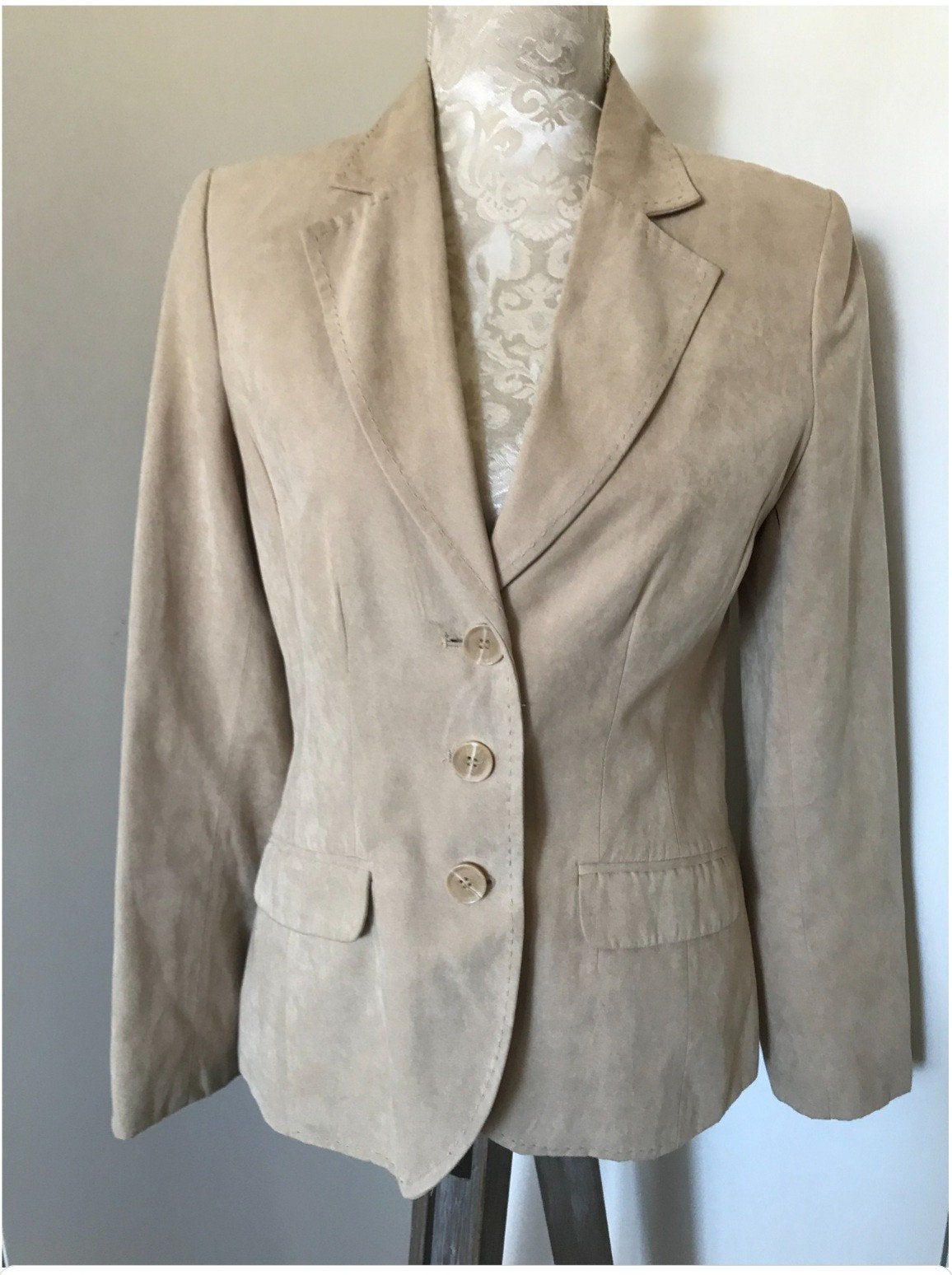Beige Blazer, Maat 38/40 (M), H&M, Beige, Ophalen of Verzenden