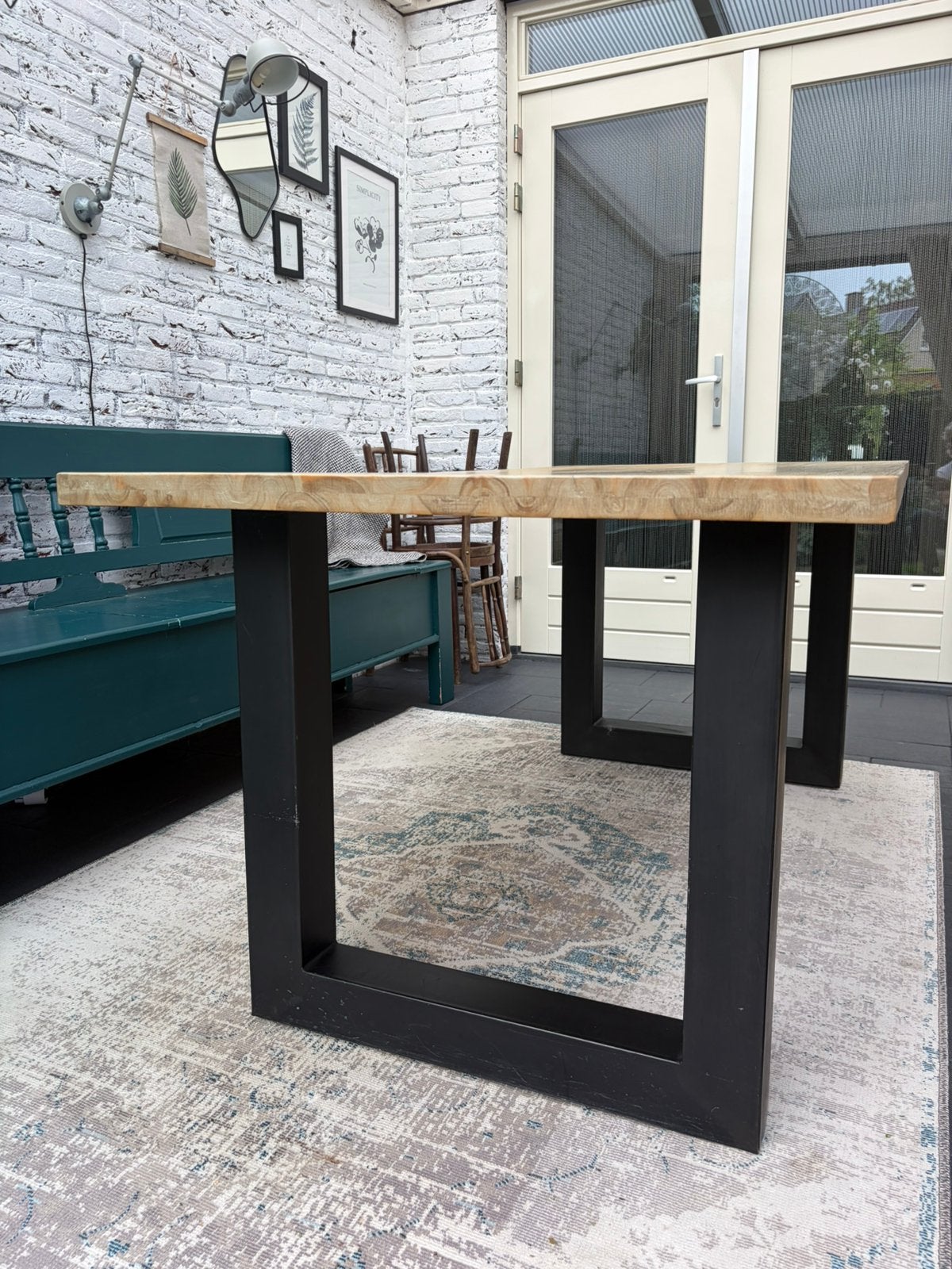 Eettafel, Gebruikt, 50 tot 100 cm, 150 tot 200 cm, Rechthoekig