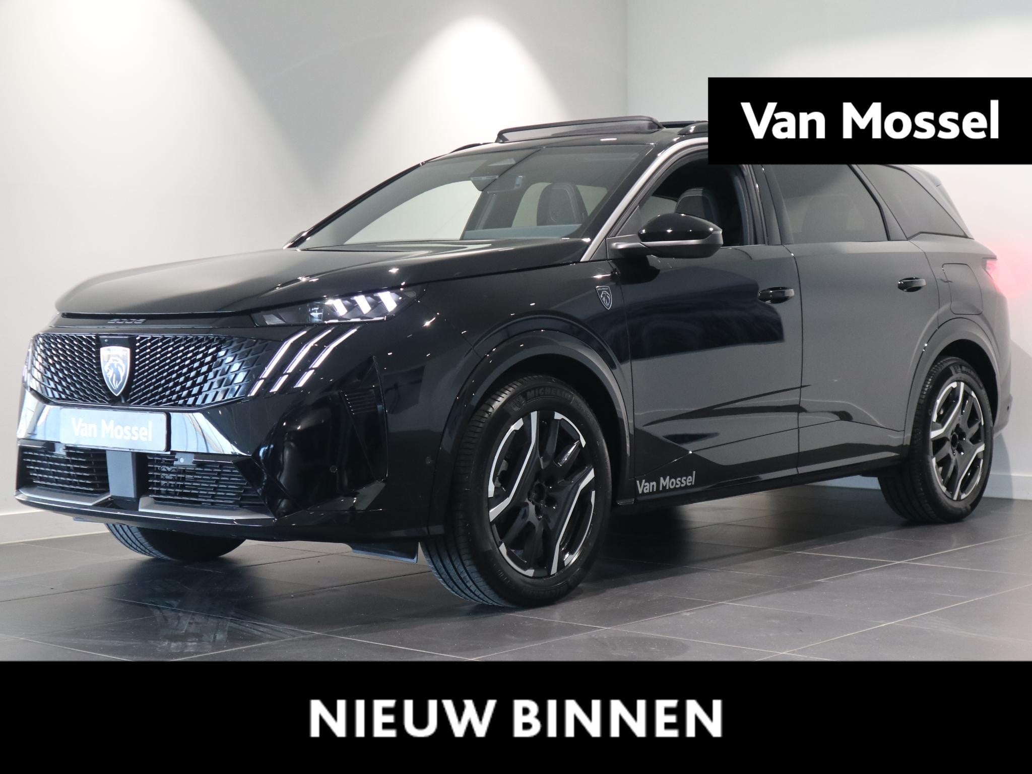 Peugeot e-5008 GT Avantage 73 kWh 7p | Panaromadak | Elektri, Auto's, Peugeot, 12 maanden, 213 pk, 7 stoelen, Zwart