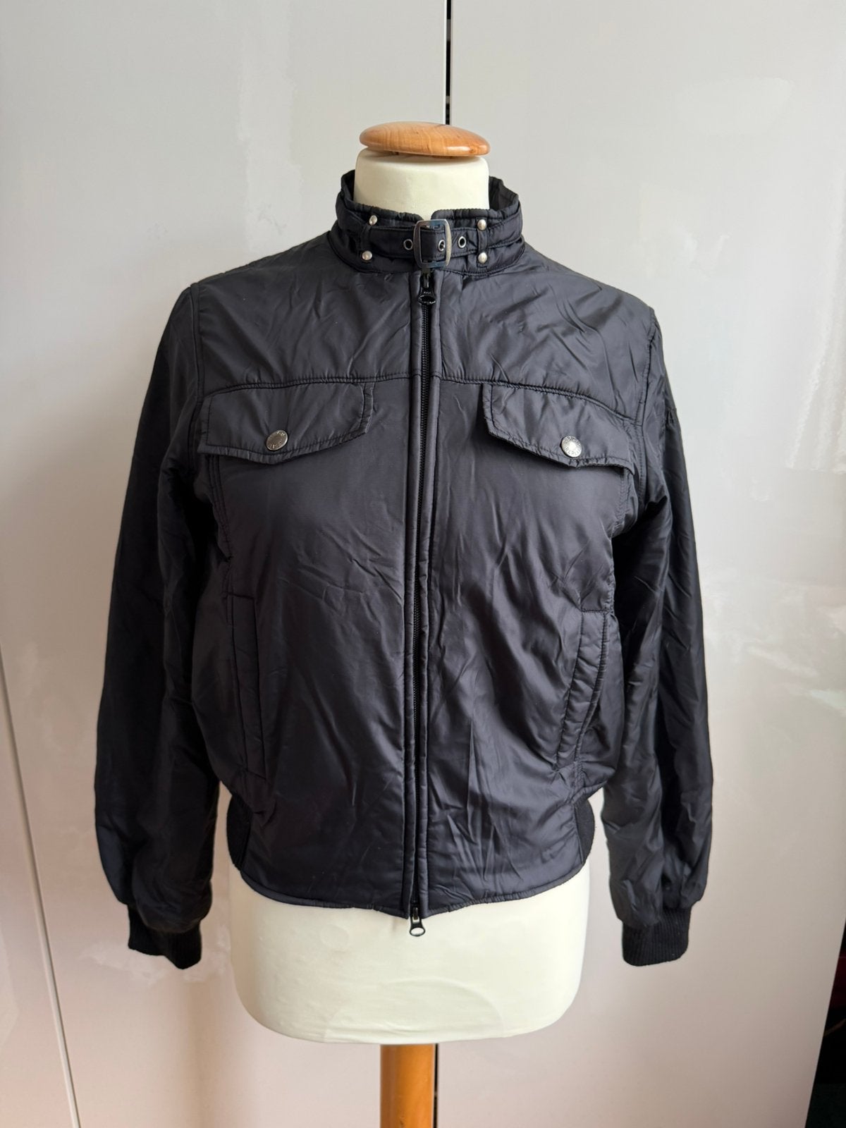 Zwarte bomberjas / bomber jacket van Replay., Ophalen of Verzenden, Zo goed als nieuw, Maat 36 (S), Zwart