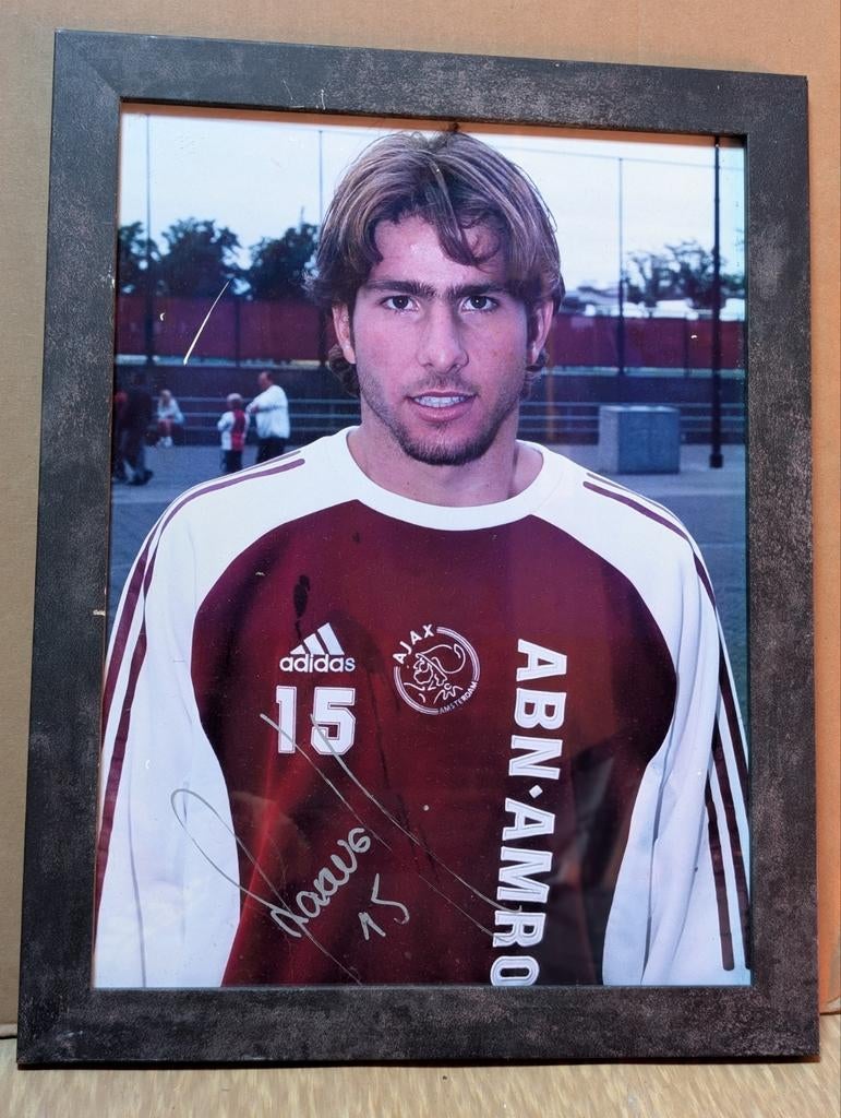 Maxwell (Ajax) gesigneerd portret - ingelijst, Verzamelen, Verzenden, Gebruikt, Ajax, Poster, Plaatje of Sticker
