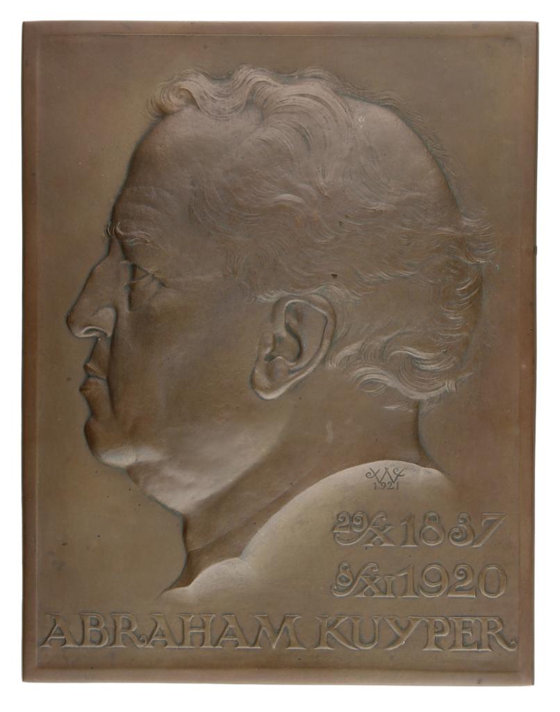 J.C. Wienecke PLAQUETTE ABRAHAM KUYPER IN ORIGINELE DOOS, Antiek en Kunst, Verzenden