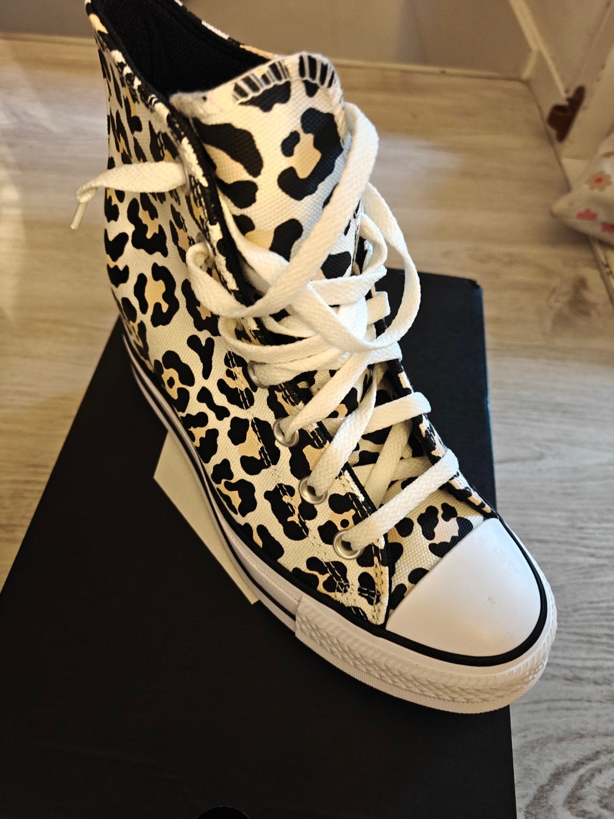 Converse All Star Wedge Hi Leopard Print Maat 38 Nieuw, Kleding | Dames, Schoenen, Converse All Stars, Ophalen of Verzenden, Nieuw