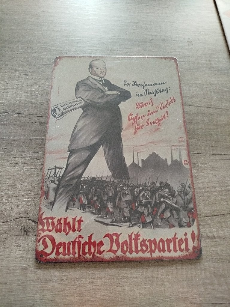 Metalen plaat propaganda  20.bij 30, Ophalen of Verzenden, Nederland, Foto of Poster