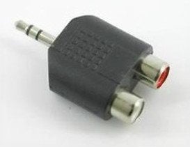 Tulp - Jack 3.5 mm adapter converter Jack 3,5mm- 2x RCA, Ophalen of Verzenden, Zo goed als nieuw, Minder dan 2 meter, Overige kabels