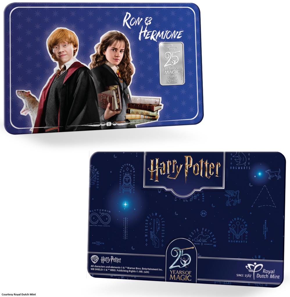 Nederland 25 Years of Magic versie Ron en Hermelien Ag 0,999