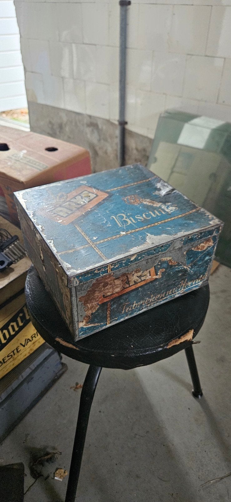 Arks biscuits winkel blik jaren 40-50, Ophalen of Verzenden, Gebruikt, Reclamebord