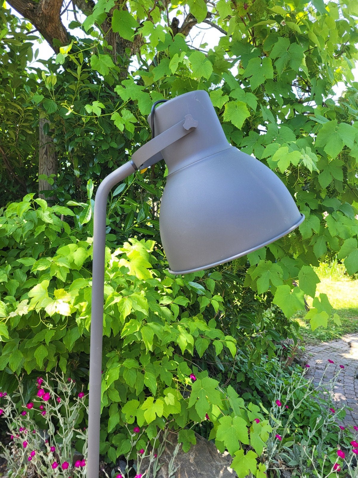 IKEA HEKTOR Vloerlamp - Donkergrijs, Huis en Inrichting, Ophalen, Gebruikt, Industrieel, Modern, Metaal